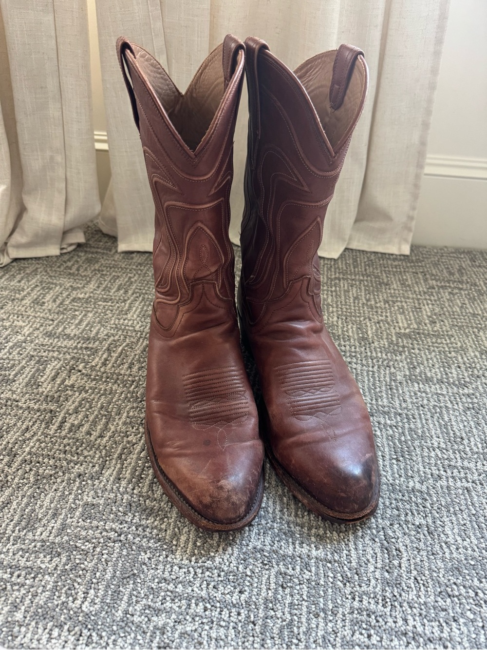 Tecovas Chestnut Leather Western Cowboy Boots
